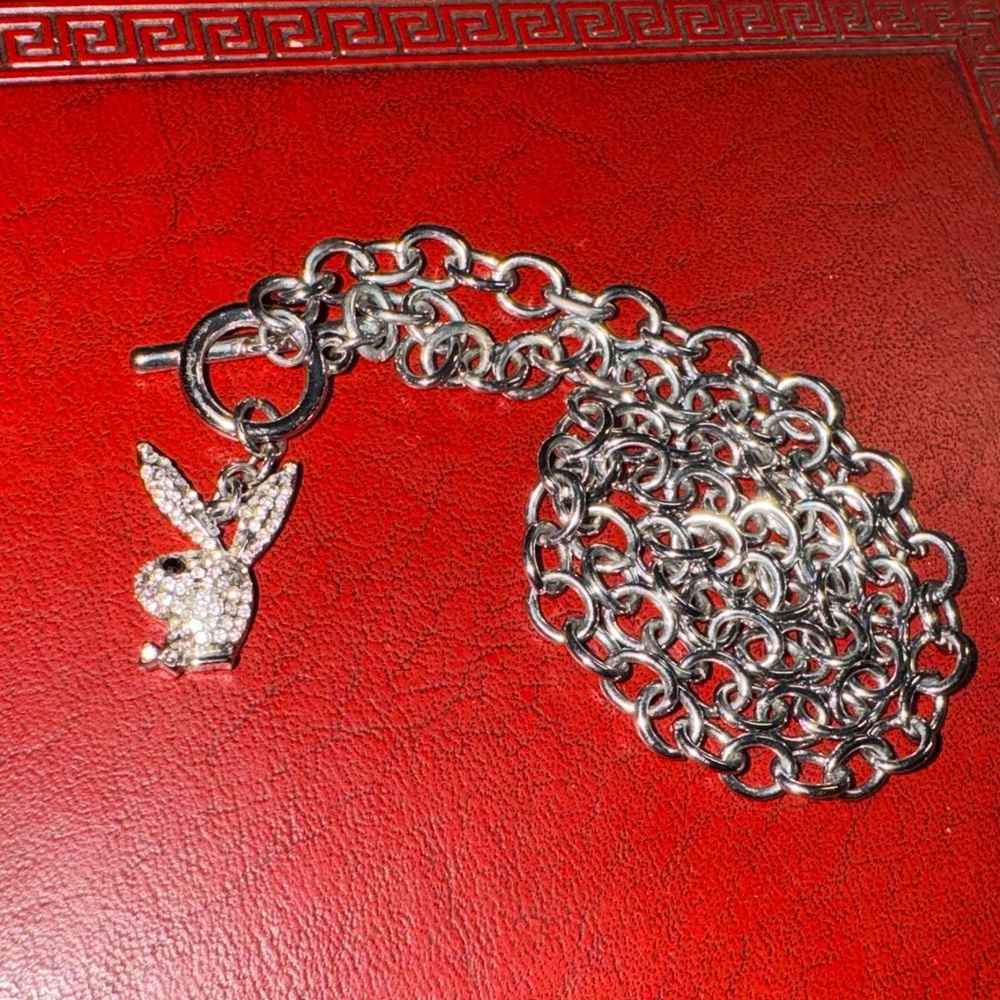 PlayBoy Bunny Silver Chain Necklace